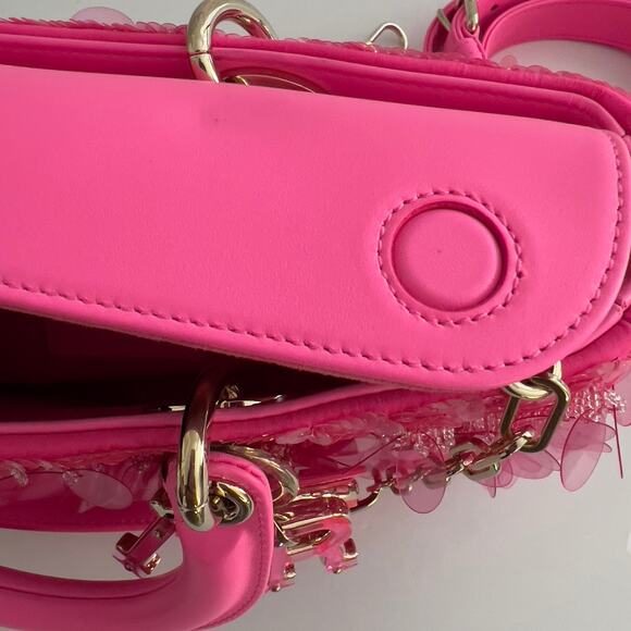 Dior Barbie Pink Sequin D-joy Bag Small Size - Picture 6 of 13